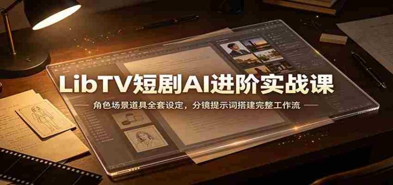 LibTV短剧AI进阶实战课:角色场景道具全套设定,分镜提示词搭建完整工作流-有道网创
