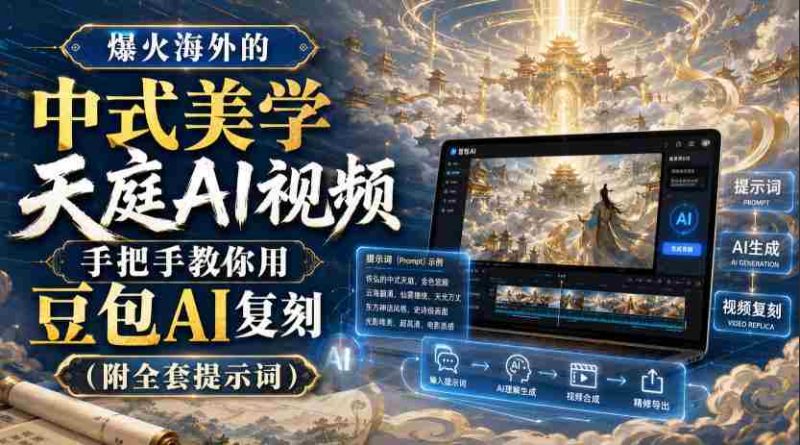 爆火海外的中式美学天庭AI视频，手把手教你用豆包AI复刻（附全套提示词）-有道网创