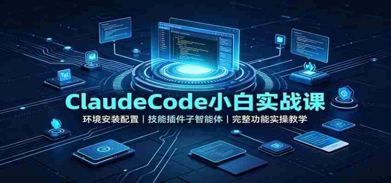 ClaudeCode小白实战课:环境安装配置,技能插件子智能体,完整功能实操教学-有道网创