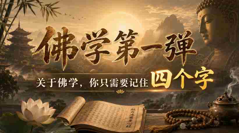 付费文章:佛学第一弹,关于佛学,你只需要记住四个字