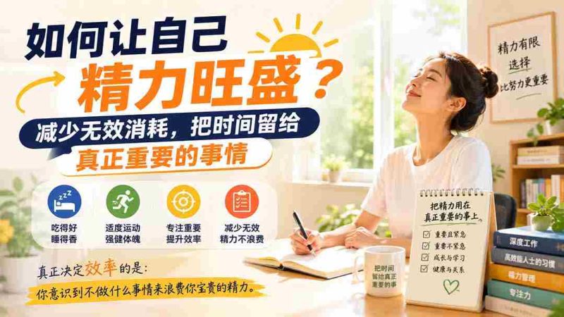 （20071期）付费文章：如何让自己精力旺盛？减少无效消耗，把时间留给真正重要的事情-有道网创