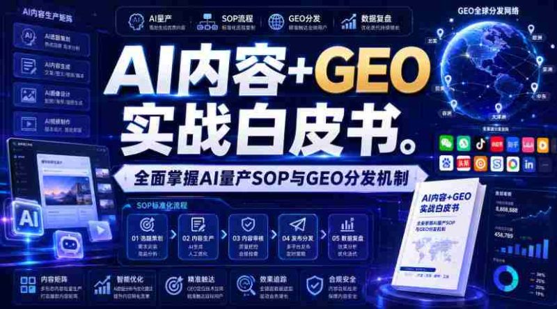 AI内容+GEO实战白皮书，全面掌握AI量产SOP与GEO分发机制【文档】-有道网创