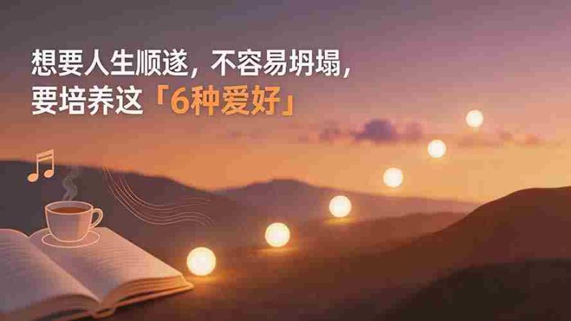 （19638期）付费文章：想要人生顺遂，不容易坍塌，要培养这6种爱好-有道网创