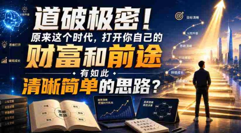 公众号灏泽异谈付费文:道破极密!原来这个时代,打开你自己的财富和前途,有如此清晰简单的思路?!-有道网创