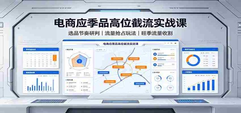 电商应季品高位截流实战课:选品节奏研判,流量抢占玩法,旺季流量收割-有道网创