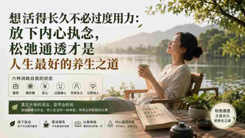 （20007期）付费文章：想活得长久不必过度用力：放下内心执念，松弛通透才是人生最好的养生之道-有道网创