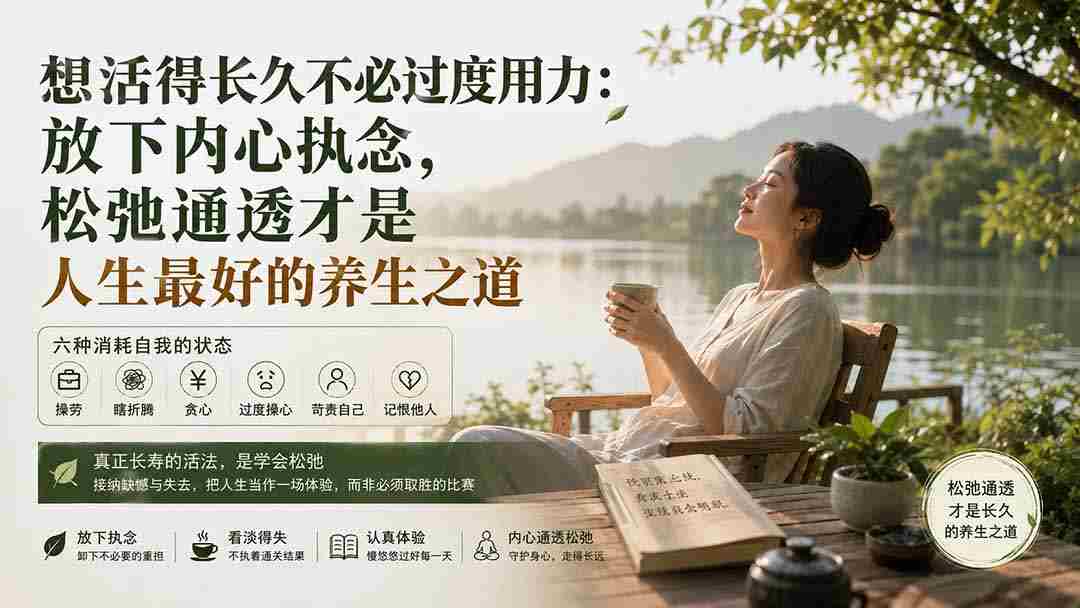（20007期）付费文章：想活得长久不必过度用力：放下内心执念，松弛通透才是人生最好的养生之道-有道网创