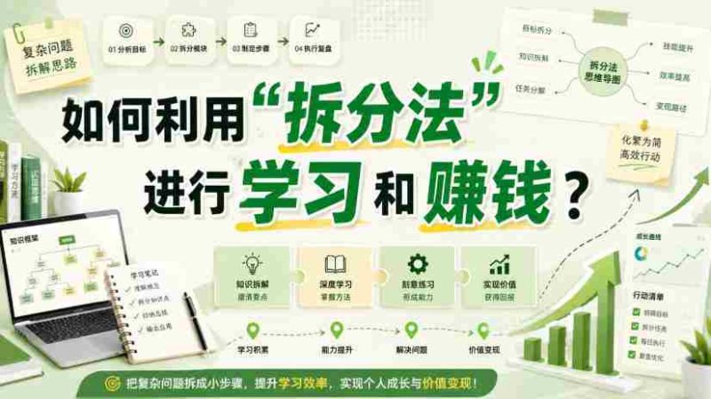 付费文章:如何利用“拆分法”进行学习和賺钱?-有道网创