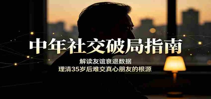 中年社交破局指南:解读友谊衰退数据,理清35岁后难交真心朋友的根源-有道网创