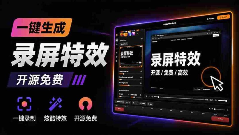 (19893期)Windows录屏神器来了!一键添加自动缩放、光标润色与画面美化效果,轻松省下笔录屏软件费用 Capptivo-有道网创