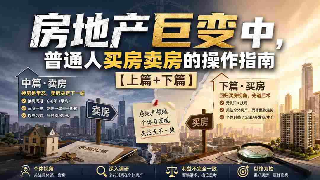（20021期）付费文章：房地产巨变中，普通人买房卖房的操作指南【上篇+下篇】-有道网创