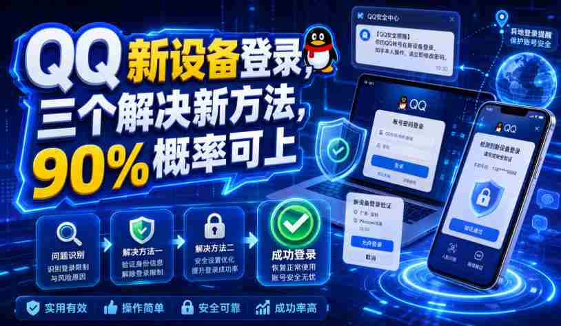 QQ新设备登录,三个解决新方法,90%概率可上