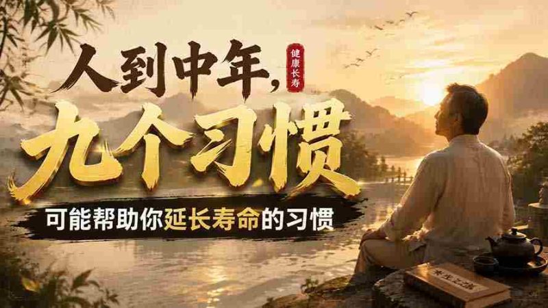 （19707期）付费文章：人到中年，九个可能帮助你延长寿命的习惯-有道网创