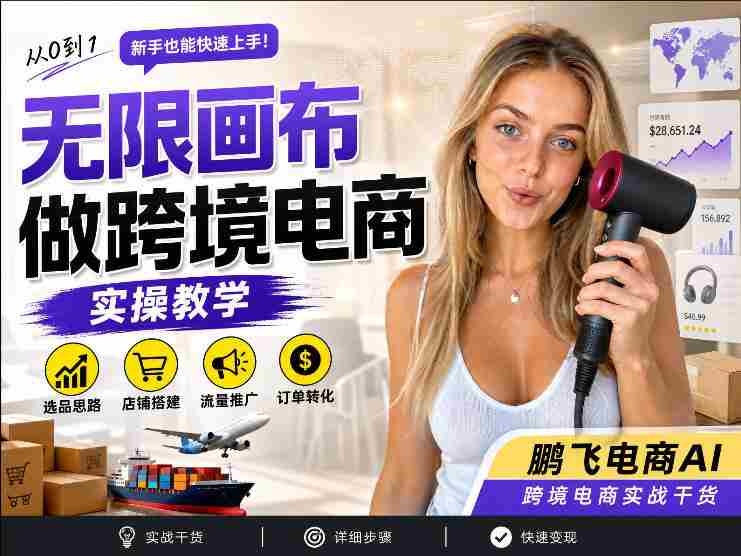 【跨境电商必备】AI无线画布制作商品宣传视频,四步搞定,无线画布工作流,操作简单好上手-有道网创