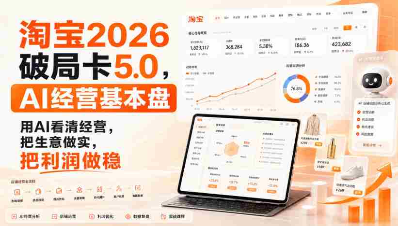 智篆商业-淘宝2026破局卡5.0，AI经营基本盘，用AI看清经营，把生意做实，把利润做稳-有道网创