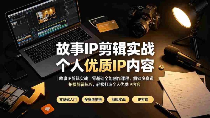 (19550期)故事IP剪辑实战|零基础全能创作课程,解锁多赛道拍摄剪辑技巧,轻松打造个人优质IP内容-有道网创