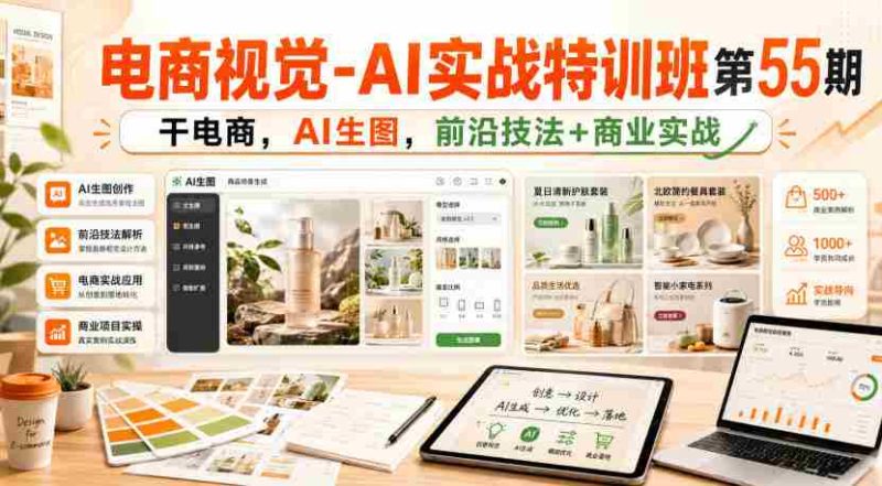 电商视觉-AI实战特训班第55期,干电商,AI生图,前沿技法+商业实战-有道网创