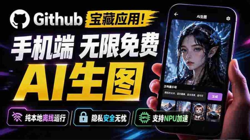 (19681期)Github宝藏应用!手机端无限免费AI 生图,纯本地离线运行,支持NPU加速 斩获3.1k stars,local-dream-有道网创