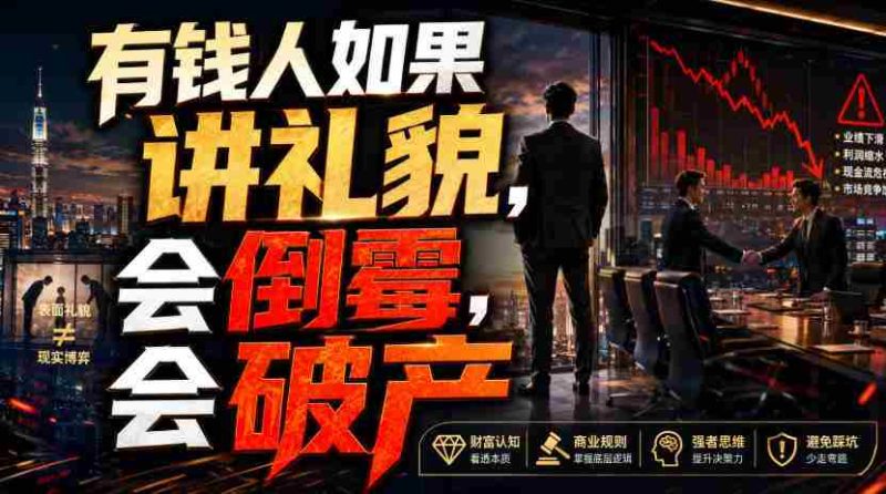 付费文章:有钱人如果讲礼貌,会倒霉,会破产-有道网创