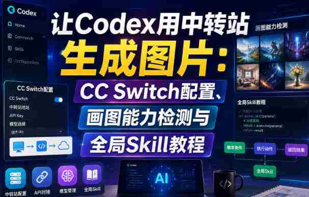让Codex用中转站生成图片：CC Switch配置、画图能力检测与全局Skill教程-有道网创