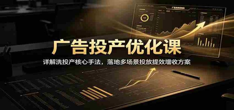 广告投产优化课：详解洗投产核心手法，落地多场景投放提效增收方案-有道网创