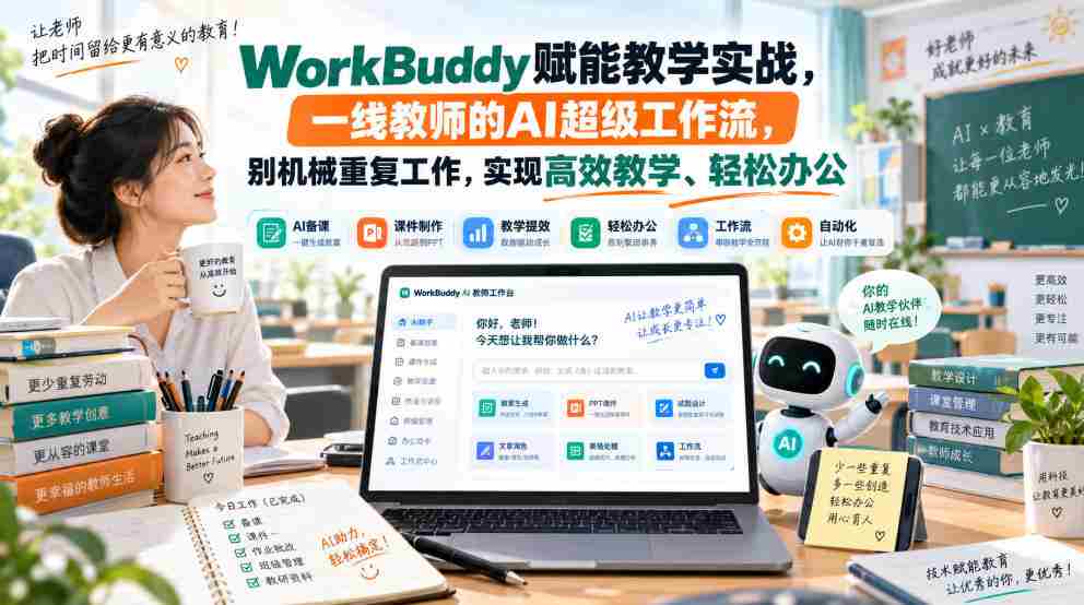 WorkBuddy赋能教学实战，一线教师的AI超级工作流，别机械重复工作，实现高效教学、轻松办公-有道网创
