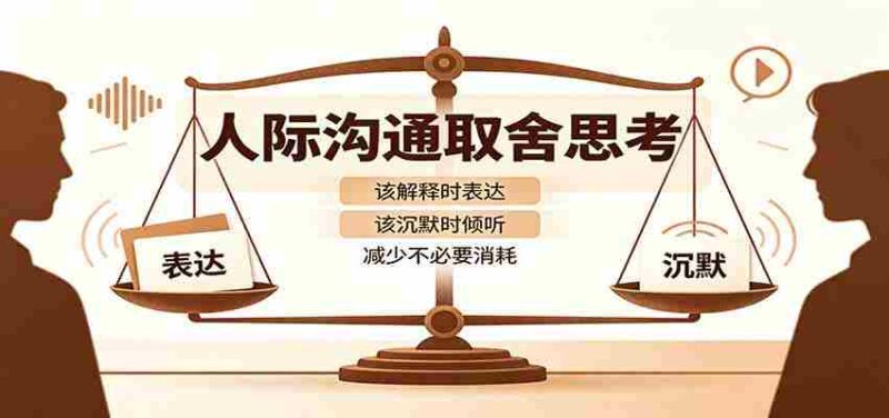 人际沟通取舍思考:分清解释与沉默边界,拿捏职场生活沟通分寸减少情绪内耗-有道网创
