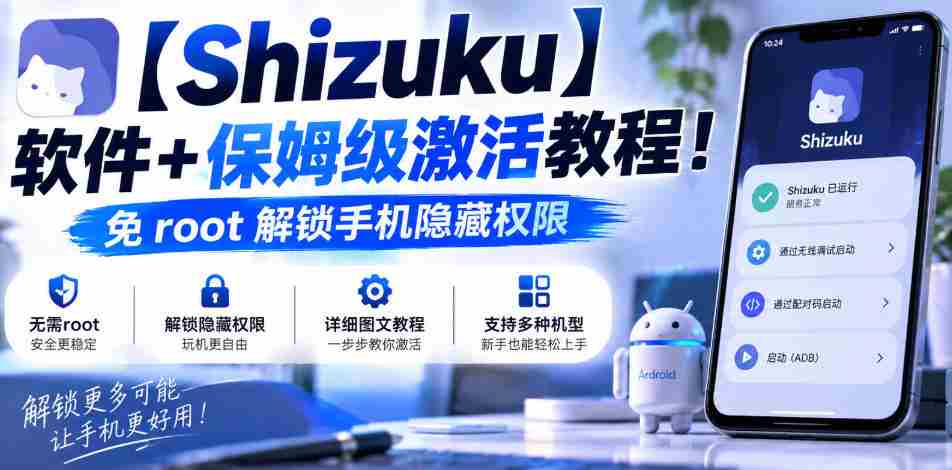 【Shizuku】软件+保姆级激活教程!免root解锁手机隐藏权限