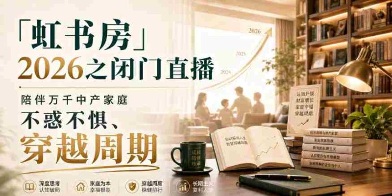 「虹书房」2026之闭门直播,陪伴万千中产家庭,不惑不惧、穿越周期-有道网创