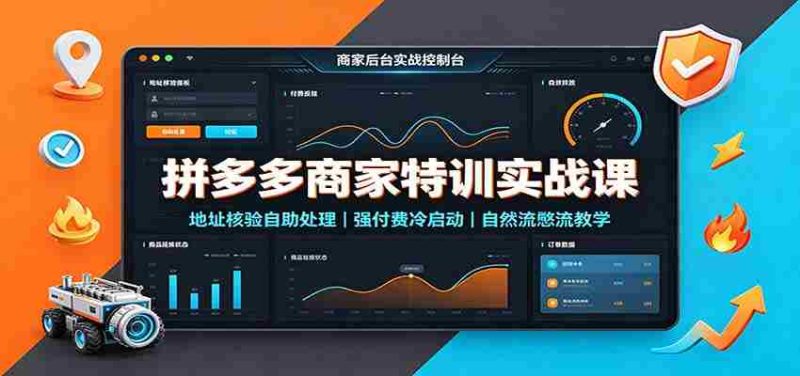 拼多多商家特训实战课：地址核验自助处理，强付费冷启动，自然流憋流教学-有道网创