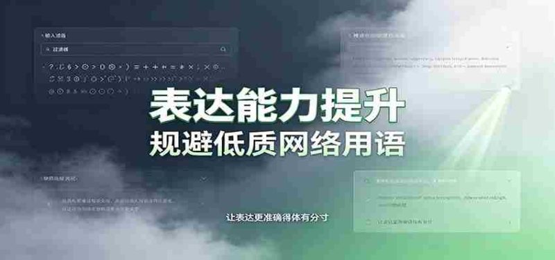 表达能力提升:语言塑造思想逻辑,规避低质网络用语,强化心智感知-有道网创