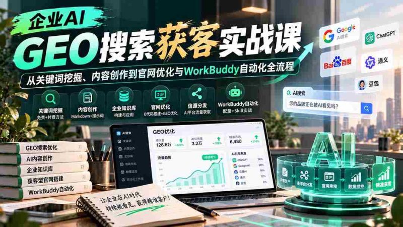 AI赋能企业地理信息搜索:揭秘关键词挖掘、内容制作、官网升级及WorkBuddy自动化全攻略-有道网创