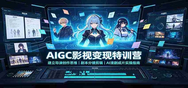 AIGC影视变现特训营:建立导演创作思维,剧本分镜剪辑,AI漫剧成片实操指南-有道网创