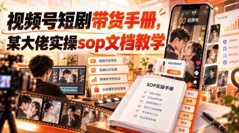 揭秘视频号短剧带货攻略：业界大佬亲授实操SOP秘籍-有道网创