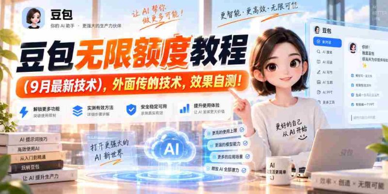 豆包无限额度教程（9月最新技术），外面传的技术，效果自测！-有道网创