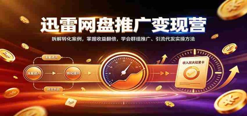 揭秘迅雷网盘盈利之道:深度剖析转化技巧,实现收益倍增,精通社群营销与引流实操策略-有道网创