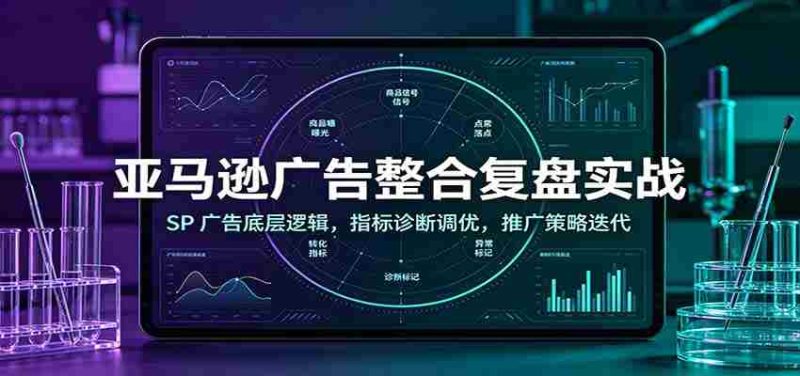 亚马逊广告整合复盘实战:SP广告底层逻辑,指标诊断调优,推广策略迭代-有道网创
