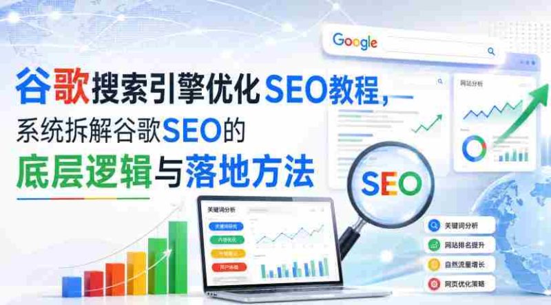 小白新君SEO·谷歌搜索引擎优化SEO教程,系统拆解谷歌SEO的底层逻辑与落地方法(部分更新2026)-有道网创
