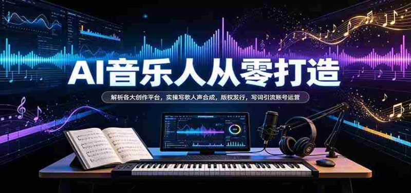 揭秘AI音乐创作全流程:深度解析创作平台,实操人声合成技巧,掌握版权发行与词曲引流策略-有道网创
