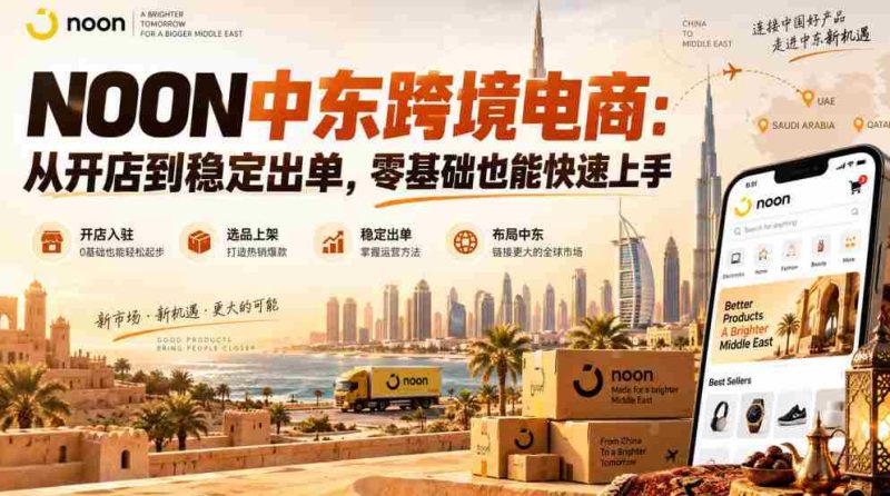 NOON中东跨境电商:从开店到稳定出单,零基础也能快速上手(更新2026)-有道网创