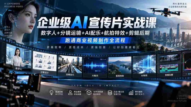 企业AI视频制作攻略:深度解析数字人、分镜技巧、AI音乐、航拍与后期剪辑全链路-有道网创