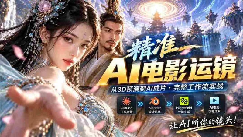 AI技术革新:视频拍摄步入精准运镜时代!Claude、Blender与Higgsfield免费插件试用体验-有道网创