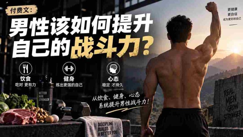 付费文章:男性该如何提升自己的战斗力?-有道网创