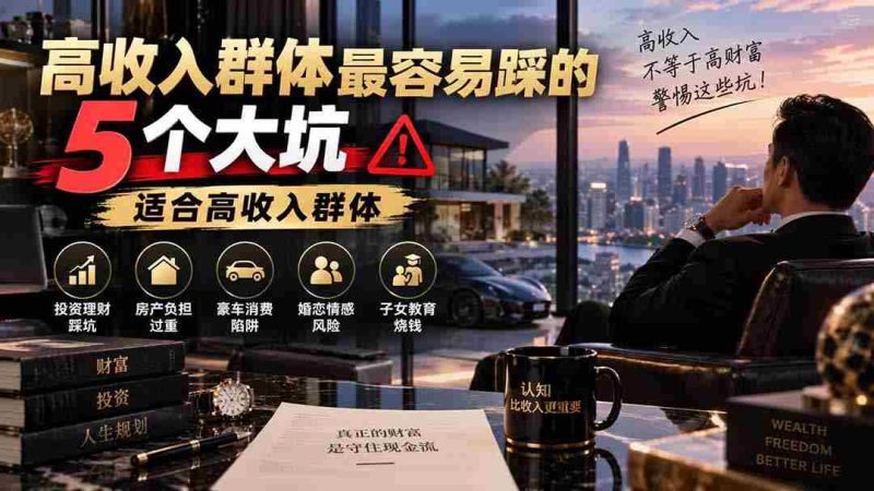 (20289期)付费文章:高收入群体最容易踩的5个大坑,适合高收入群体-有道网创