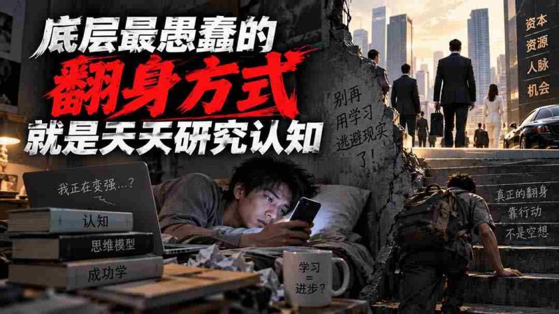 付费文章:底层最愚蠢的翻身方式就是天天研究认知-有道网创