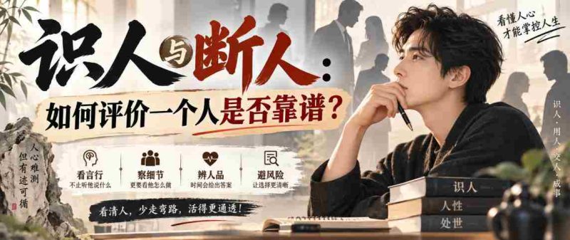 付费文章:识人与断人:如何评价一个人是否靠谱?-有道网创