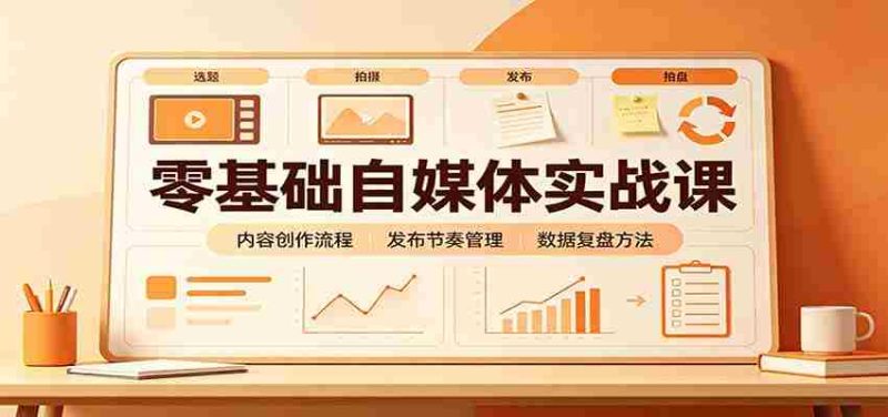 零基础自媒体实战课:赛道人设冷启动,内容创作复盘,公私域商业闭环-有道网创
