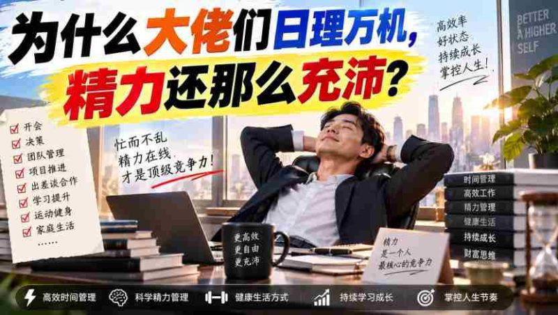 付费文章：为什么大佬们日理万机，精力还那么充沛？-有道网创