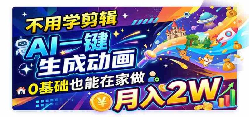 人工智能动画风头正劲！单笔收益高达500至800元，全流程自动派单，新手轻松月入两万加-有道网创