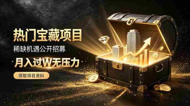 稀缺宝藏项目公开招募，低风险入局解锁月入过1W+机会【揭秘】-有道网创